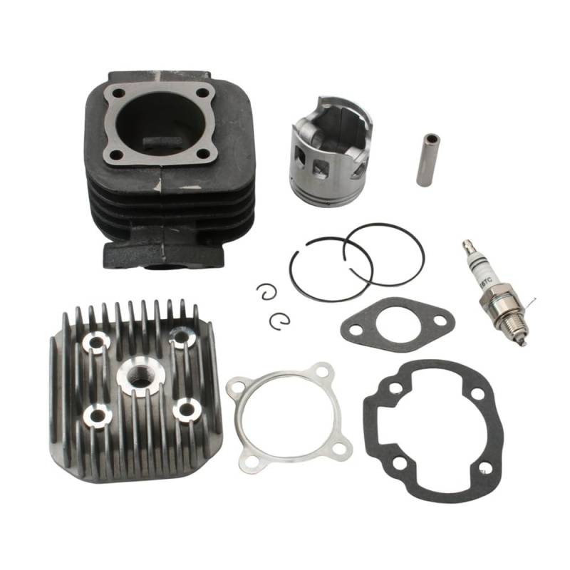 Motorrad zylinder nockenwelle zubehör Roller 70cc Big Bore Zylinder Kit & Kopf Fit For Amico GL 50 Sport SR 50cc AC 47mm / 10mm 2-Hub von JHwXsZ