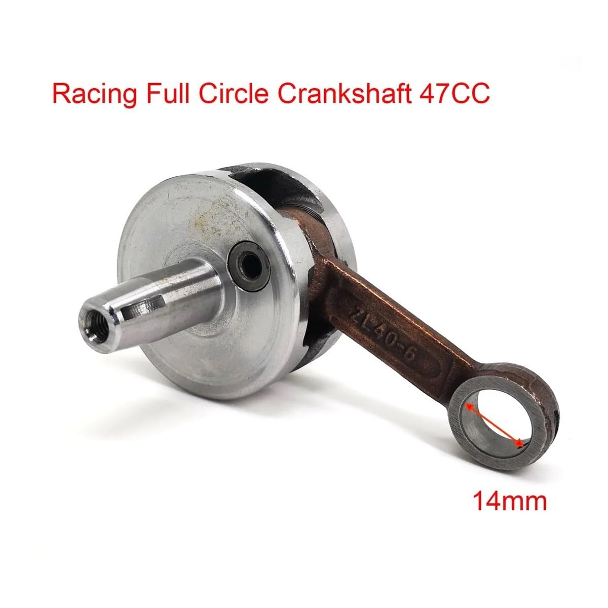 Vollkreis-Kurbelwelle for 47CC 49CC Mini Moto Pocket Dirt Pit Bike ATV Gas Scooter (40-6 44-6 Motoren)(47CC) von JHwXsZ