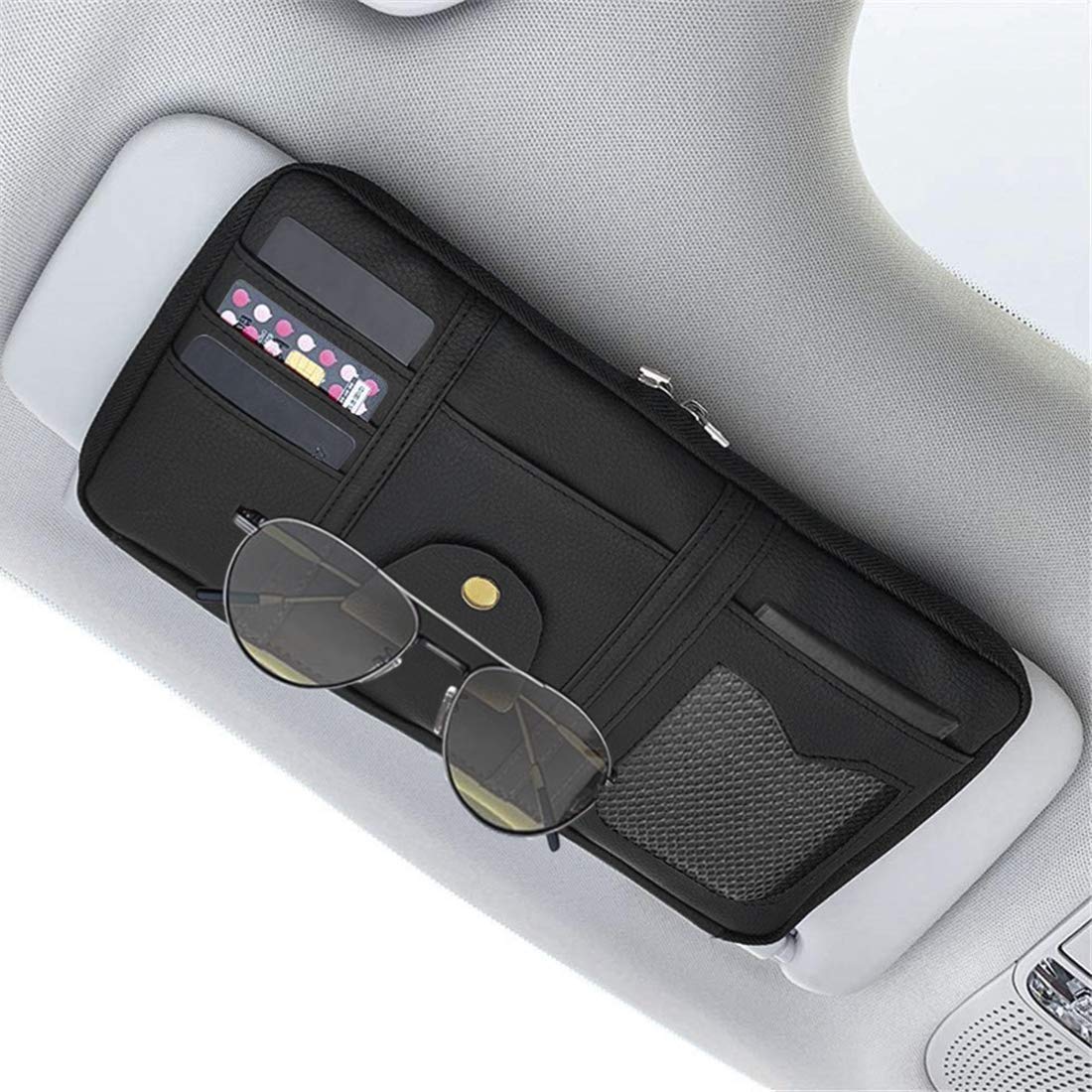 Auto Sonnenblende Tasche KFZ Organizer Mehrzweck Anti-Rutsch-elastische Auto Aufbewahrungstasche kleine Dokumenten Tasche für Handys Sonnenbrillen Kopfhörern Auto Sonnenblende Tasche KFZ Organizer Mehrzweck Anti-Rutsch-elastische Auto Aufbewahrungstasche kleine Dokumenten Tasche für Handys Sonnenbrillen Kopfhörern von JIAHG