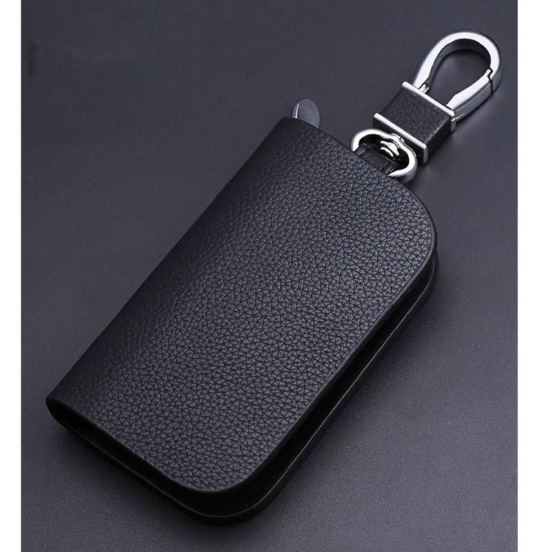 Schlüsseletui Leder Auto für Nissan Pulsar/Qashqai/Rogue/Skyline/X-Trail, Schlüsseltasche Schutz Autoschlüssel Abdeckung Hülle Kratzfest Schlüsselanhänger Tasche,No Window-A von JIANQIAOFEI