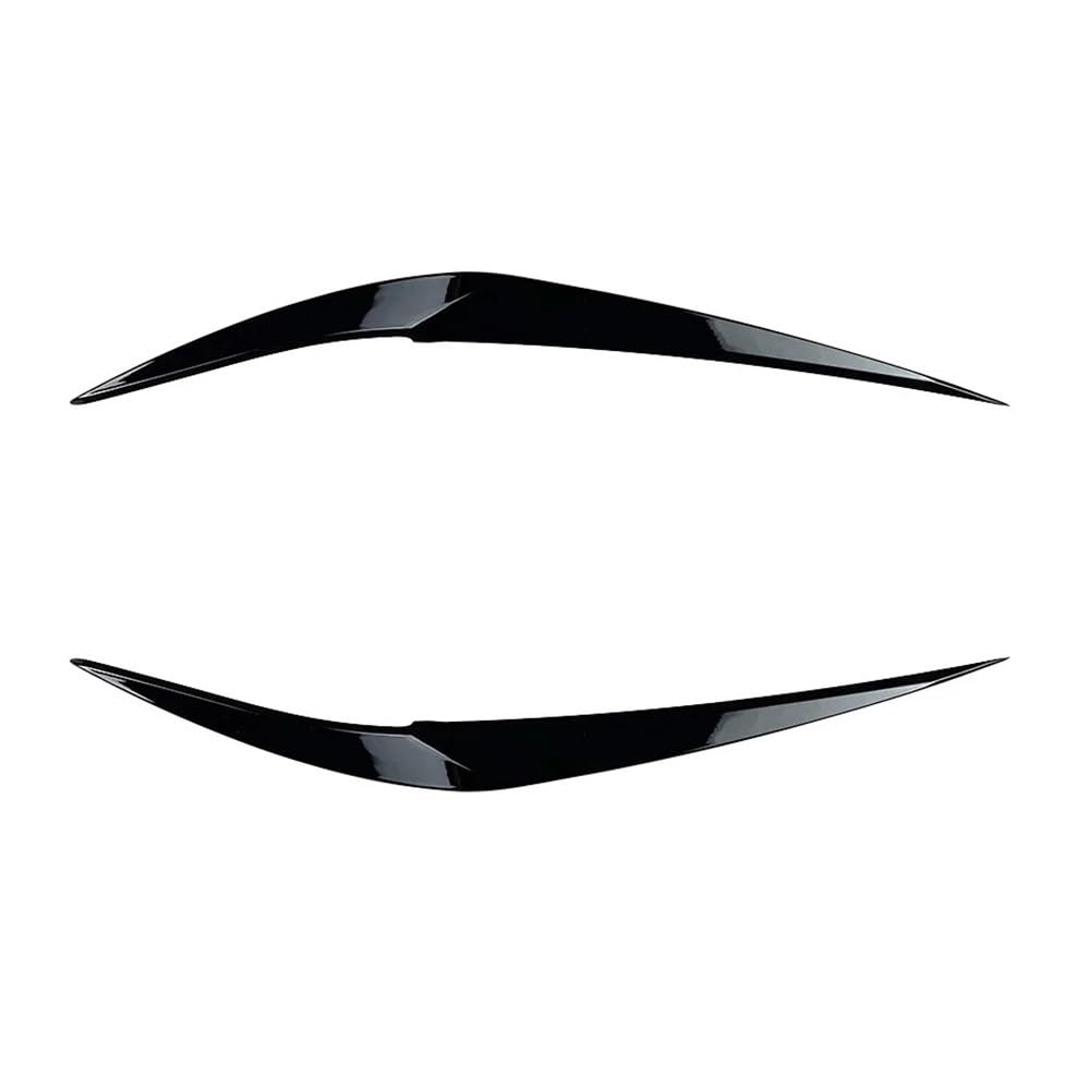 Scheinwerfer-Augenlidabdeckung 2 Stücke Glänzend Schwarz Augenbrauen Für X1 F48 F49 2015-2019 2020 2021 2022 Scheinwerfer Augenlider Deckel ABS Kunststoff Körper Kit Spoiler(Glossy Black) von JIANYISR