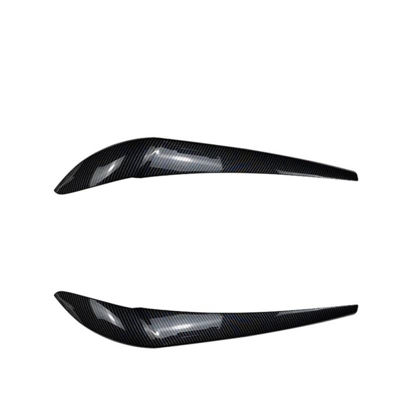 Scheinwerfer-Augenlidabdeckung ABS Auto Front Scheinwerfer Augenbraue Augenlid Lampe Licht Augenbrauen Aufkleber Glänzend Schwarz Für Für X3 F25 X4 F26 2014 2015 2016 2017(Kohlefaser) von JIANYISR