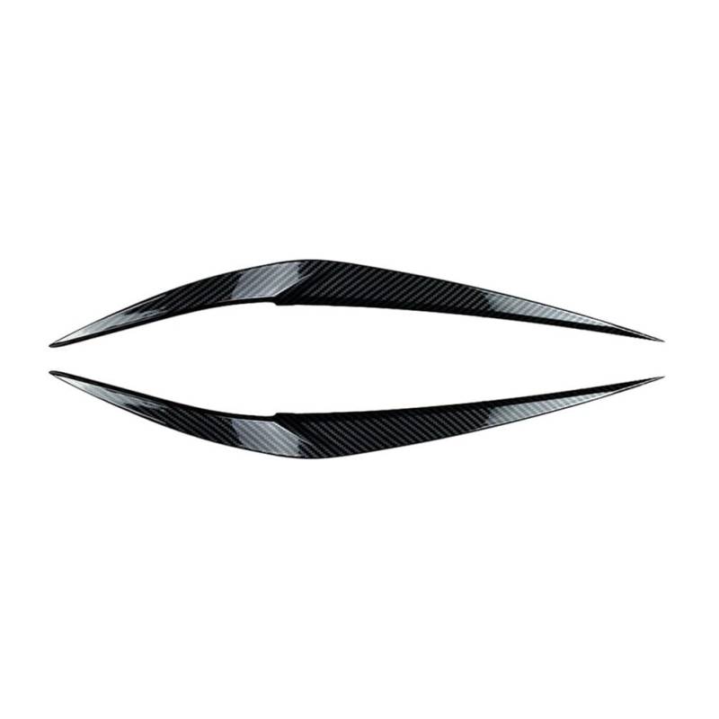 Scheinwerfer-Augenlidabdeckung ABS Auto Scheinwerfer Augenbrauen Augenlid Abdeckung Dekor Trim Für X1 F48 2016 2017 2018 2019 2020 Carbon Faser Look/Glänzend Schwarz(Kohlefaser-Optik) von JIANYISR