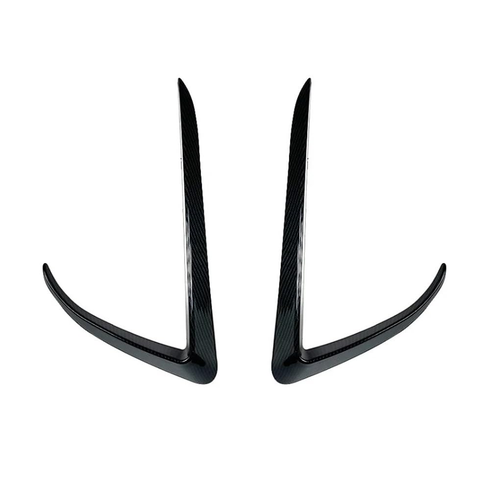 Scheinwerfer-Augenlidabdeckung Auto Front Klinge Trim Licht Augenbraue Wind Messer Stoßstange Abdeckung Für Tesla Für Modell 3 2017 2018 2019i2020 2021 2022(Carbon Fiber Black) von JIANYISR