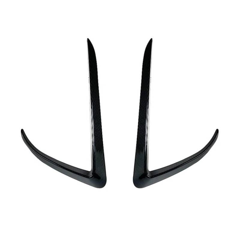 Scheinwerfer-Augenlidabdeckung Auto Front Klinge Trim Licht Augenbraue Wind Messer Stoßstange Abdeckung Für Tesla Für Modell 3 2017 2018 2019i2020 2021 2022(Carbon Fiber Black) von JIANYISR