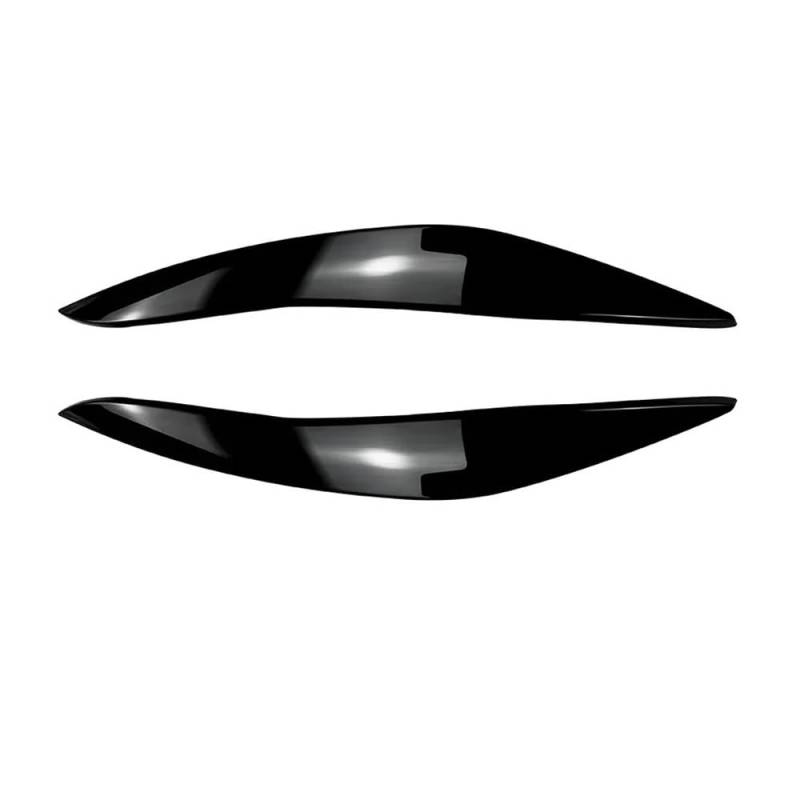 Scheinwerfer-Augenlidabdeckung Auto Front Scheinwerfer Augenlider Augenbrauen Scheinwerfer Auge Deckel Abdeckung Trim Aufkleber Für Für 5 Serie F10 F11 2011 2012 2013 2014(Schwarz glänzend) von JIANYISR