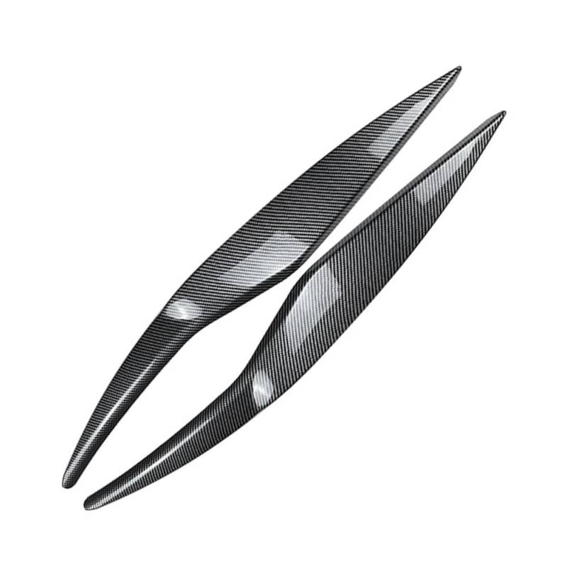 Scheinwerfer-Augenlidabdeckung Auto Scheinwerfer Scheinwerfer Augenbraue Augenlider Rahmen Abdeckung Trim Für For&d Für Fiesta MK6 2008 2009 2010 2011 2012(Carbon Fiber Black) von JIANYISR