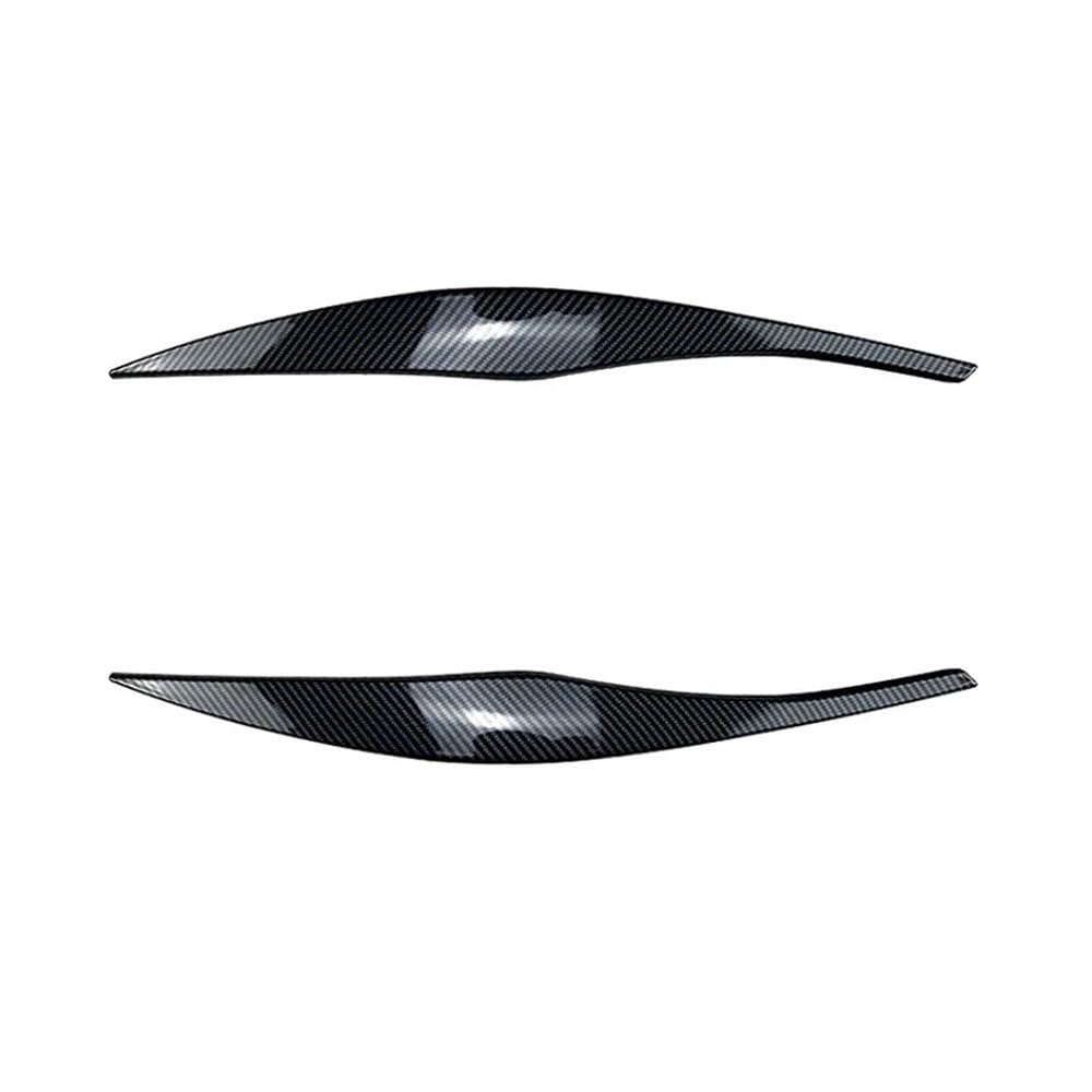 Scheinwerfer-Augenlidabdeckung Auto Styling Für 3 Serie E90 E91 Limousine 320i 330i 2005-2012 ABS 2Pcs Scheinwerfer Augenbrauen Scheinwerfer Augenlid Abdeckung Trim(Carbon Fiber Black) von JIANYISR