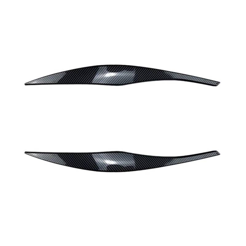 Scheinwerfer-Augenlidabdeckung Auto Styling Für 3 Serie E90 E91 Limousine 320i 330i 2005-2012 ABS 2Pcs Scheinwerfer Augenbrauen Scheinwerfer Augenlid Abdeckung Trim(Carbon Fiber Black) von JIANYISR