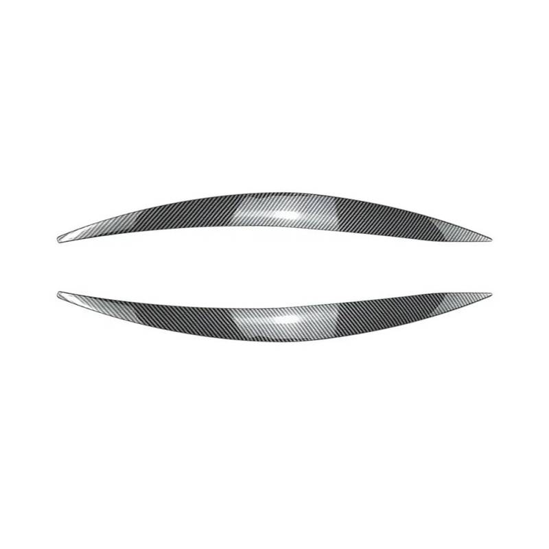 Scheinwerfer-Augenlidabdeckung Für For&d Für Focus MK4 2019 2020 2021 Auto Scheinwerfer Lampe Augenbrauen Augenlid Abdeckung Trim Gloss Schwarz ABS(Carbon Look) von JIANYISR