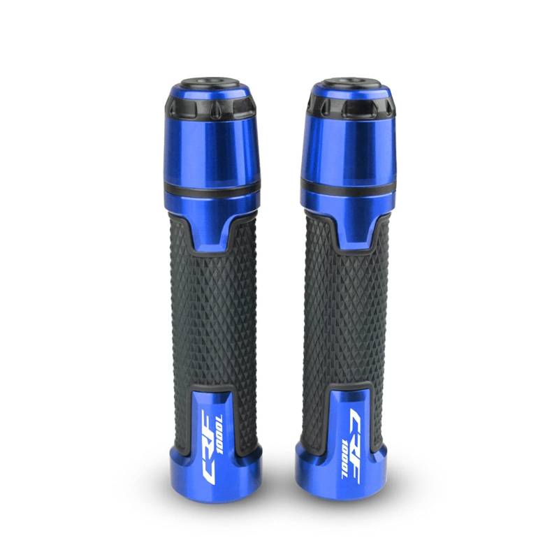 JIBULINS CNC Aluminium Motorräder Lenkergriffe Und Lenkergriffe Endmotoren Zubehör Compatible with Hon da CRF1000L Africa Twin 2015-2017 Slider-Lenkerende(Blu) von JIBULINS