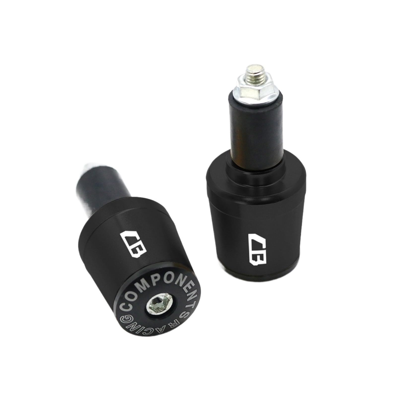 JIBULINS Compatible with Hon Da CB125R CB150R CB190R CB250R CB300R CB400 CB500X CB500R CB Motorrad Lenkergriffe Lenkergriff Endkappenstecker Slider-Lenkerende(Nero) von JIBULINS