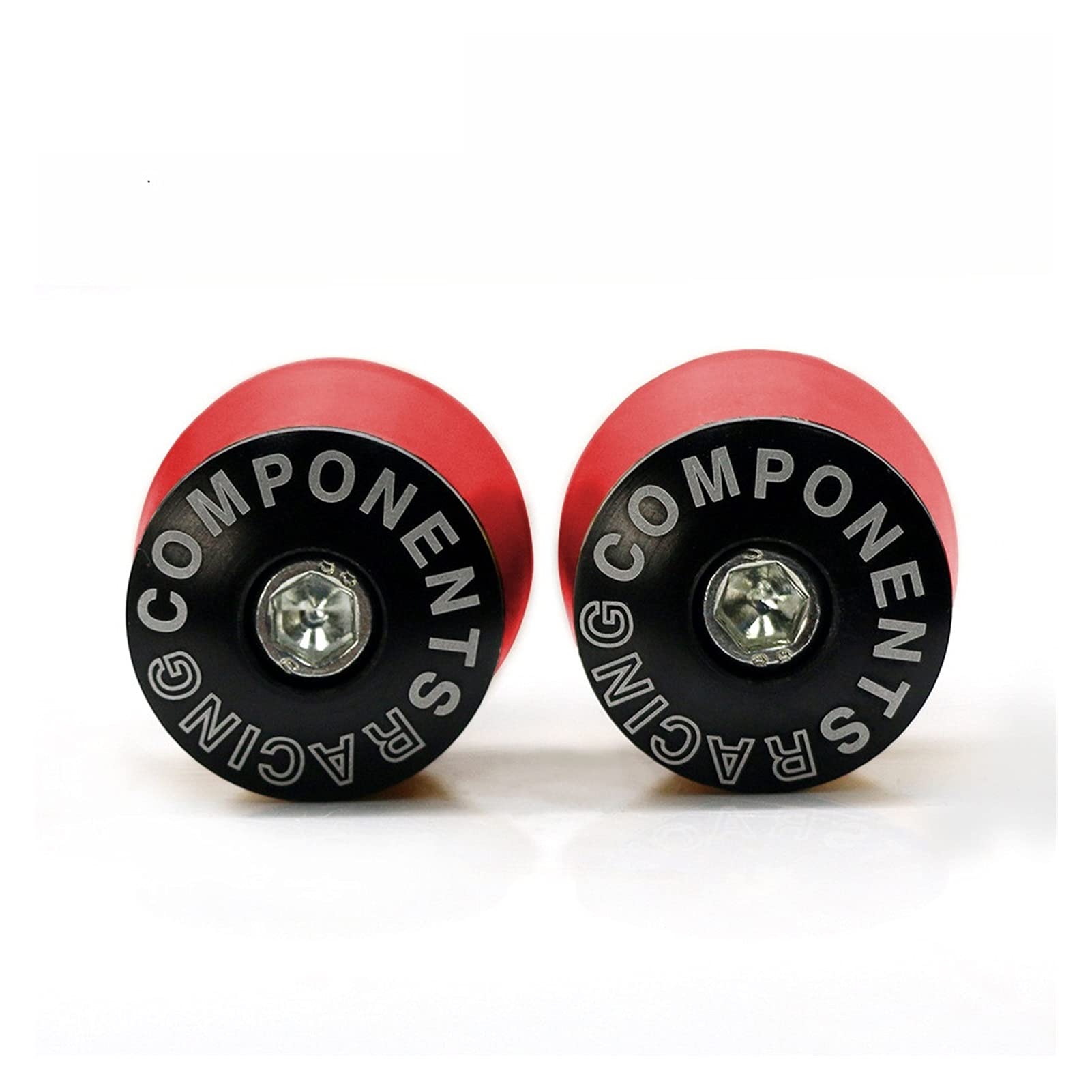 JIBULINS Compatible with Hon Da CB125R CB150R CB190R CB250R CB300R CB400 CB500X CB500R CB Motorrad Lenkergriffe Lenkergriff Endkappenstecker Slider-Lenkerende(Rosso) von JIBULINS