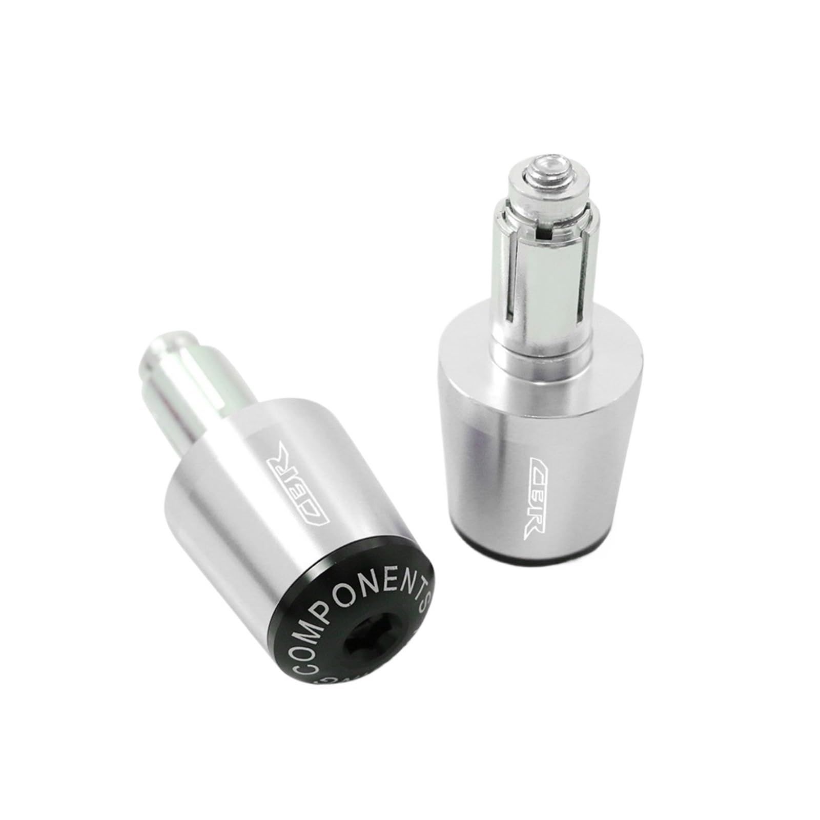JIBULINS Compatible with Hon Da CBR 600 900 954 RR 1000 1100 CB 599 919 Motorradzubehör Lenkergriffe Lenkerdeckel Endstopfen Slider-Lenkerende(Silver) von JIBULINS