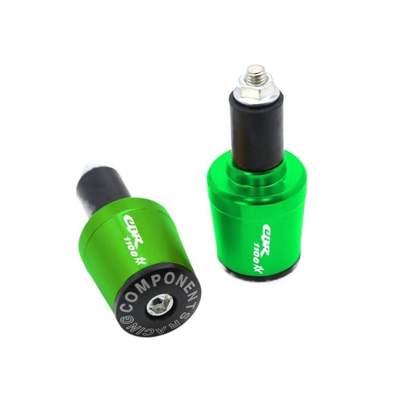 JIBULINS Compatible with Hon Da CBR1100XX CBR 1100 Blackbird Motorradzubehör Lenkergriffe Lenkergriff-Endkappenstopfen Slider-Lenkerende(Green) von JIBULINS