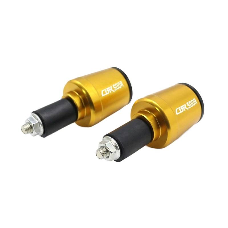 JIBULINS Compatible with Hon Da CBR500R CBR 500R CB500F CB500F CB500X Motorradzubehör Lenkergriffe Lenkergriff Endkappenstecker Slider-Lenkerende(Gold) von JIBULINS