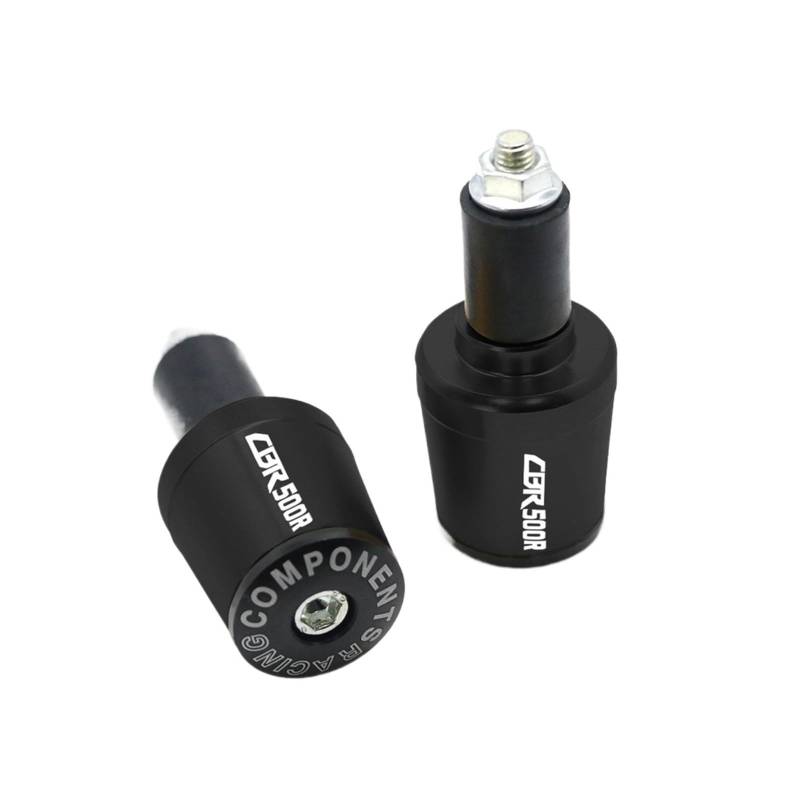 JIBULINS Compatible with Hon Da CBR500R CBR 500R CB500F CB500F CB500X Motorradzubehör Lenkergriffe Lenkergriff Endkappenstecker Slider-Lenkerende(Nero) von JIBULINS