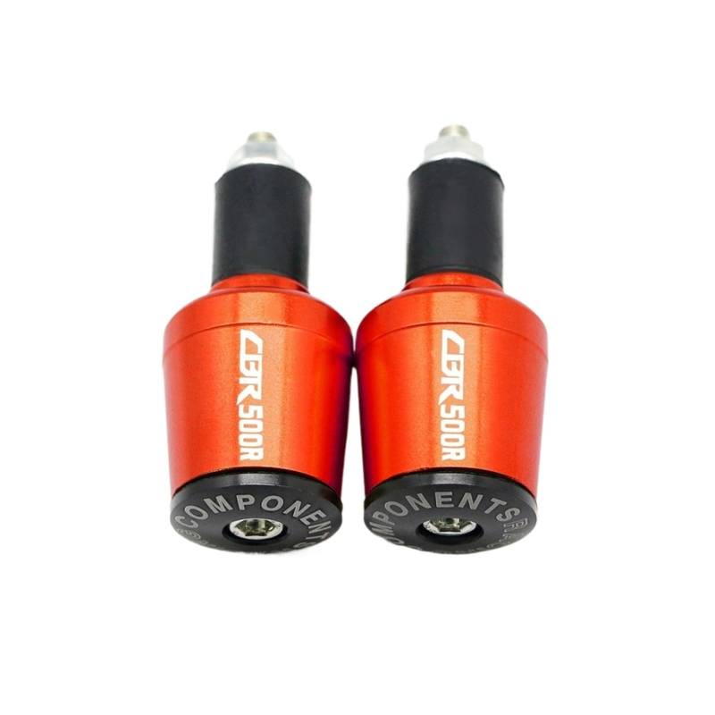 JIBULINS Compatible with Hon Da CBR500R CBR 500R CB500F CB500F CB500X Motorradzubehör Lenkergriffe Lenkergriff Endkappenstecker Slider-Lenkerende(Orange) von JIBULINS