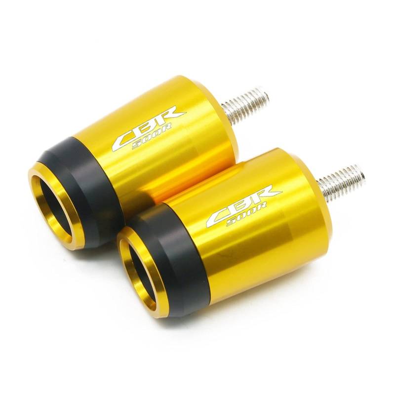 JIBULINS Compatible with Hon Da CBR500R CBR 500R CBR500 R Motorrad Lenkergriffe Lenkergriffenden Abdeckkappenstopfen Slider-Lenkerende(Gold) von JIBULINS