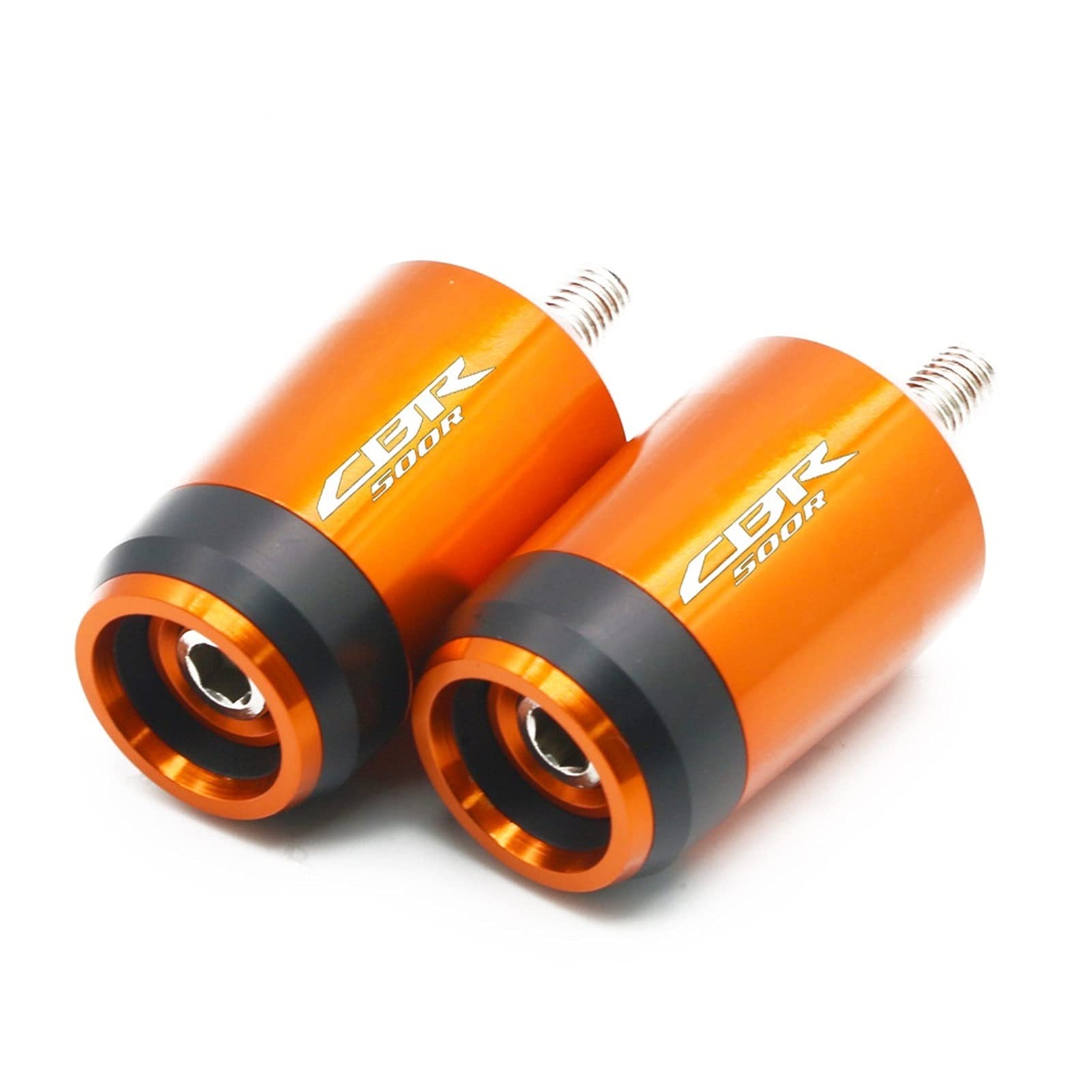 JIBULINS Compatible with Hon Da CBR500R CBR 500R CBR500 R Motorrad Lenkergriffe Lenkergriffenden Abdeckkappenstopfen Slider-Lenkerende(Orange) von JIBULINS