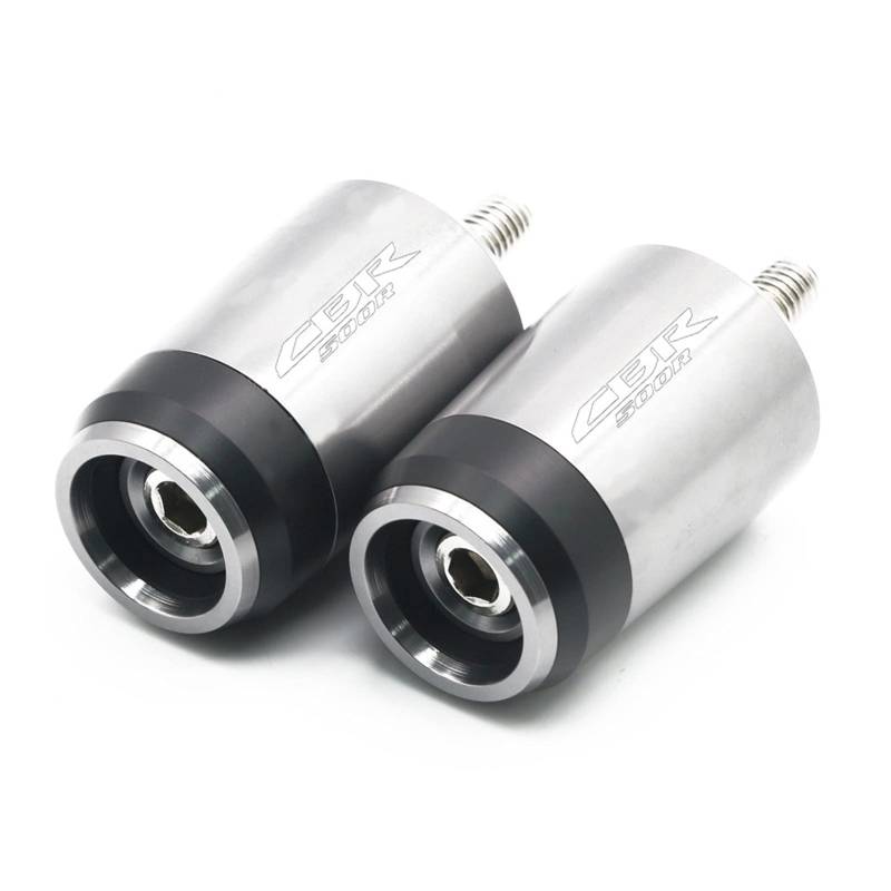 JIBULINS Compatible with Hon Da CBR500R CBR 500R CBR500 R Motorrad Lenkergriffe Lenkergriffenden Abdeckkappenstopfen Slider-Lenkerende(Silver) von JIBULINS