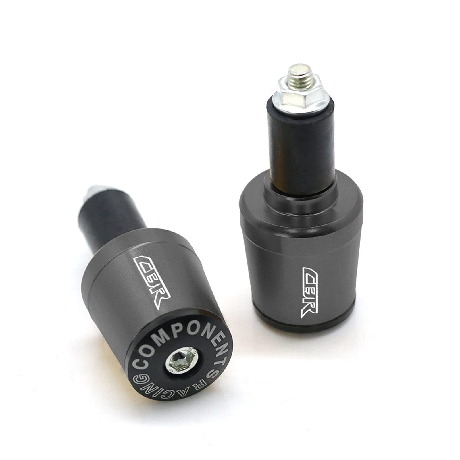 JIBULINS Compatible with Hon Da CBR600RR CBR954RR CBR1000RR CBR500R CBR250RR CBR 600 954 1000 RR Lenker Handgriffe Lenker Endkappenabdeckung Slider-Lenkerende(Grey) von JIBULINS