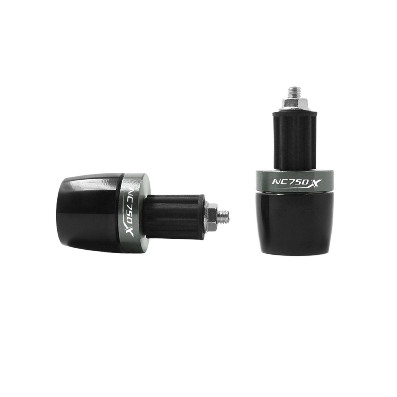 JIBULINS Compatible with Hon Da NC750X NC 750 X NC750 X Motorrad Lenker Griffenden Lenker Endkappenstecker Schieber Slider-Lenkerende(Grey) von JIBULINS
