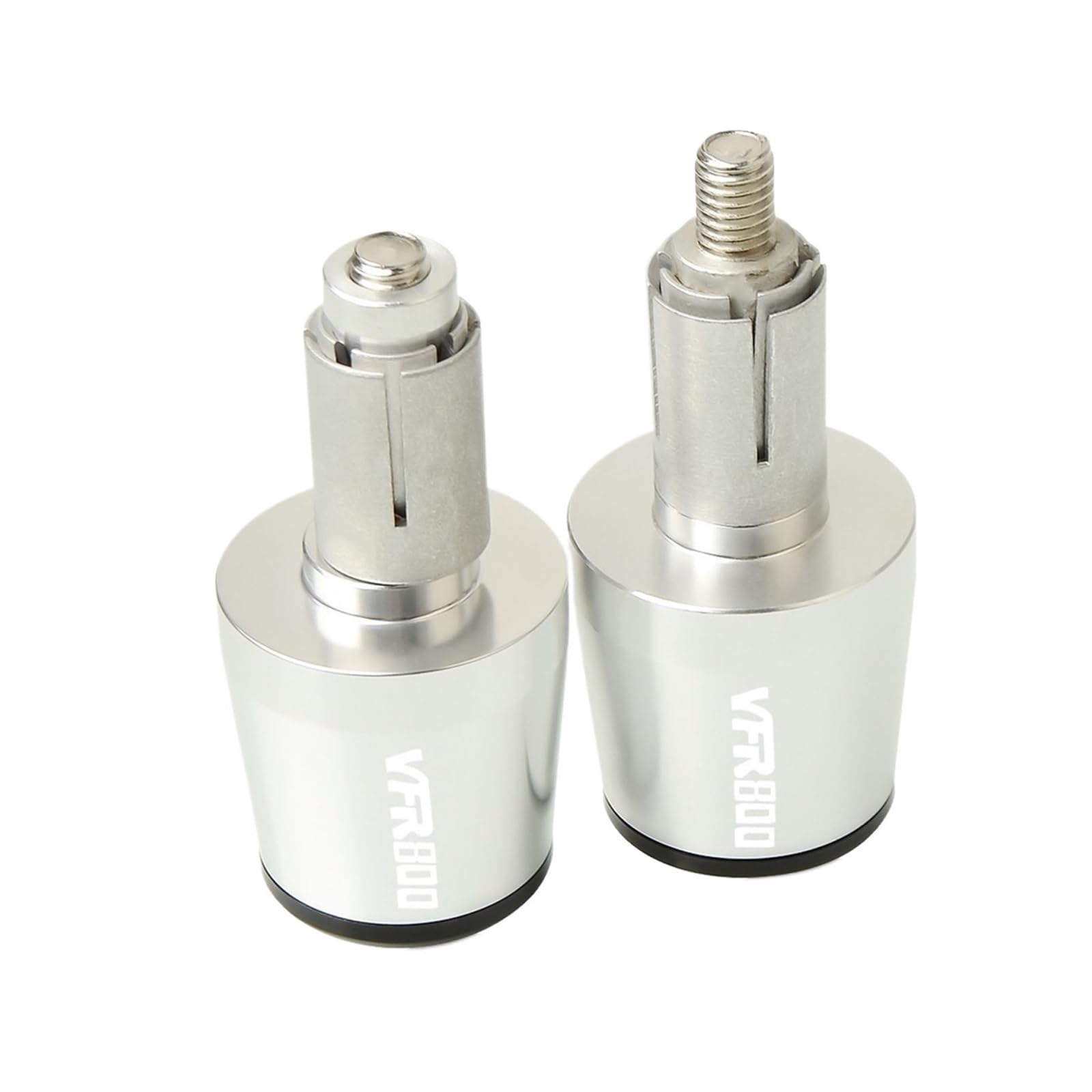 JIBULINS Compatible with Hon Da VFR800 VFR 800 F 2002 2003 2015-2017 Motorradzubehör Lenkergriffe Enden Lenkerenden Griffkappen Slider-Lenkerende(Silver) von JIBULINS