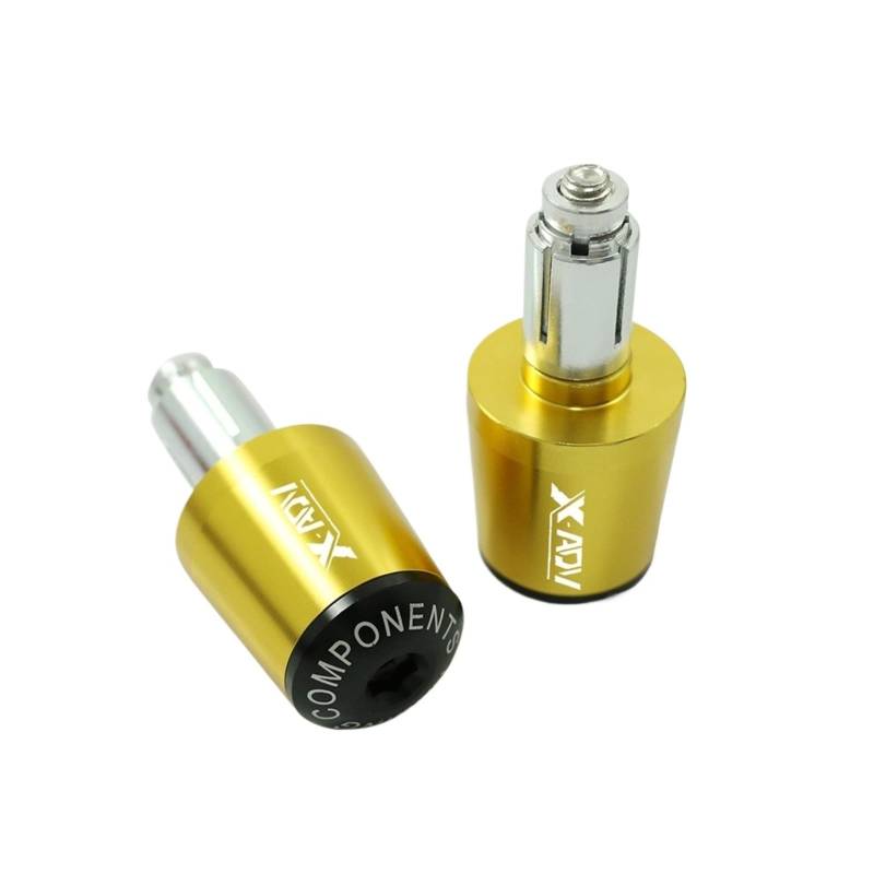 JIBULINS Compatible with Hon Da XADV X-ADV 750 XADV750 Motorradzubehör Lenkergriffe Lenkerdeckel Endstopfen Slider-Lenkerende(Gold) von JIBULINS