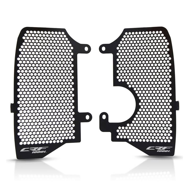 JIBULINS Kühlergrillabdeckung Motorrad-Kühlergrillschutz-Schutzabdeckung Compatible with Hon Da CRF1000L Africa Twin CRF 1000 Model L Adventure Sports 2016-2019(Black2) von JIBULINS