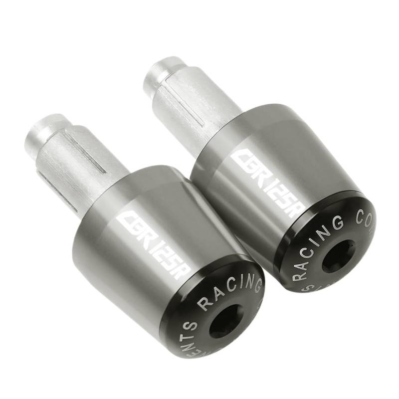 JIBULINS Motorrad Lenker Griffe Lenkerenden Schieber Lenker Griff Ende Compatible with Hon Da CBR125R CBR 125R 2011-2014 Slider-Lenkerende(Grey) von JIBULINS