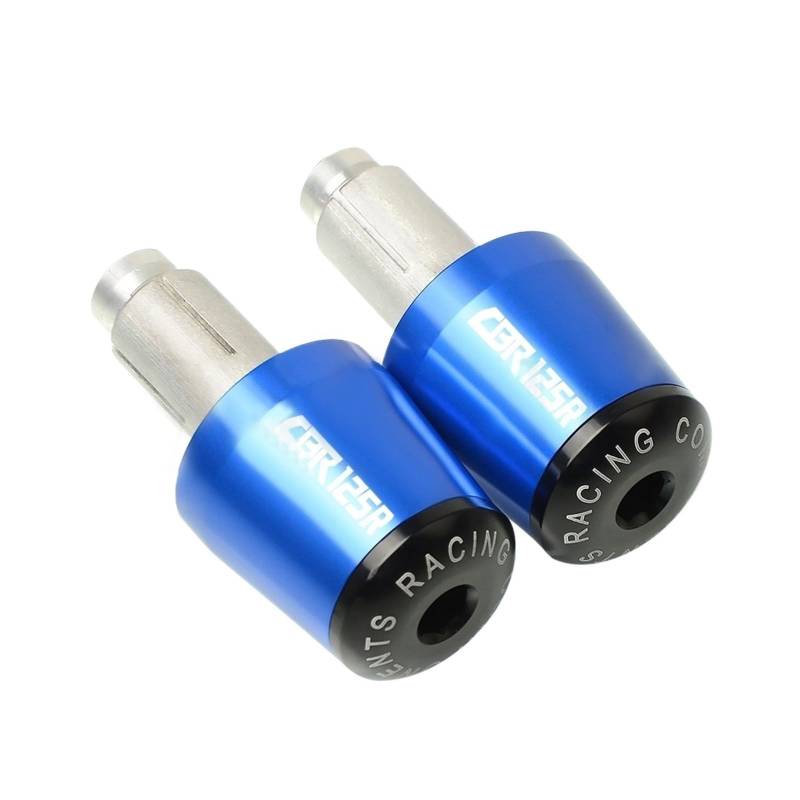 JIBULINS Motorradzubehör 7/8 "22MM Lenkergriffe Lenkerendkappe Compatible with Hon Da CBR125R CBR 125 R 2005 2011-2014 Slider-Lenkerende(Blu) von JIBULINS