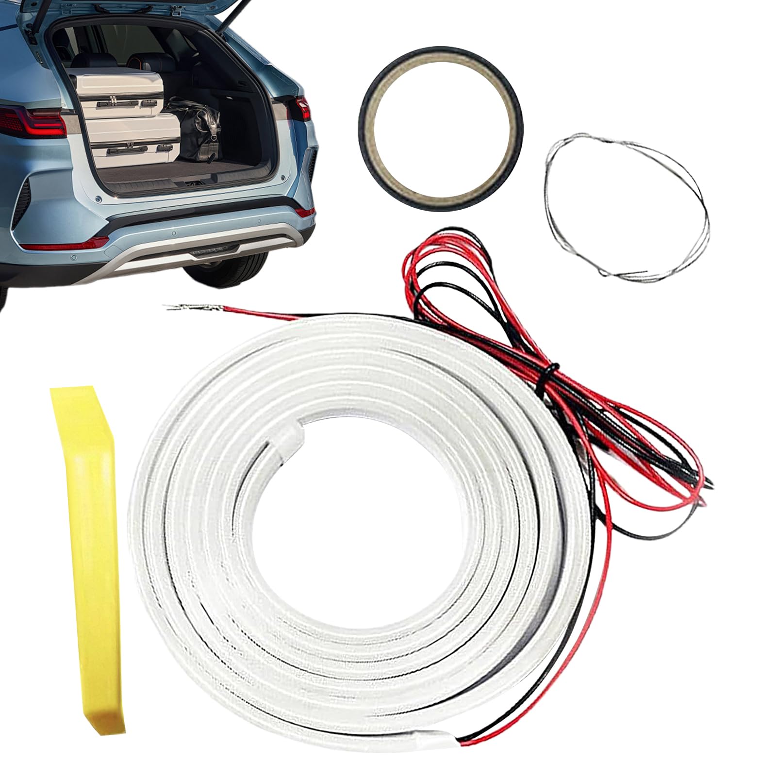 JIEBWCHA Kofferraum LED Beleuchtungsstreifen - Automatische Sensor-Aktivierung für Auto-Kofferraumlicht - Dynamisches Fließlicht-Design für PKW und JIEBWCHA Kofferraum LED Beleuchtungsstreifen - Automatische Sensor-Aktivierung für Auto-Kofferraumlicht - Dynamisches Fließlicht-Design für PKW und von JIEBWCHA