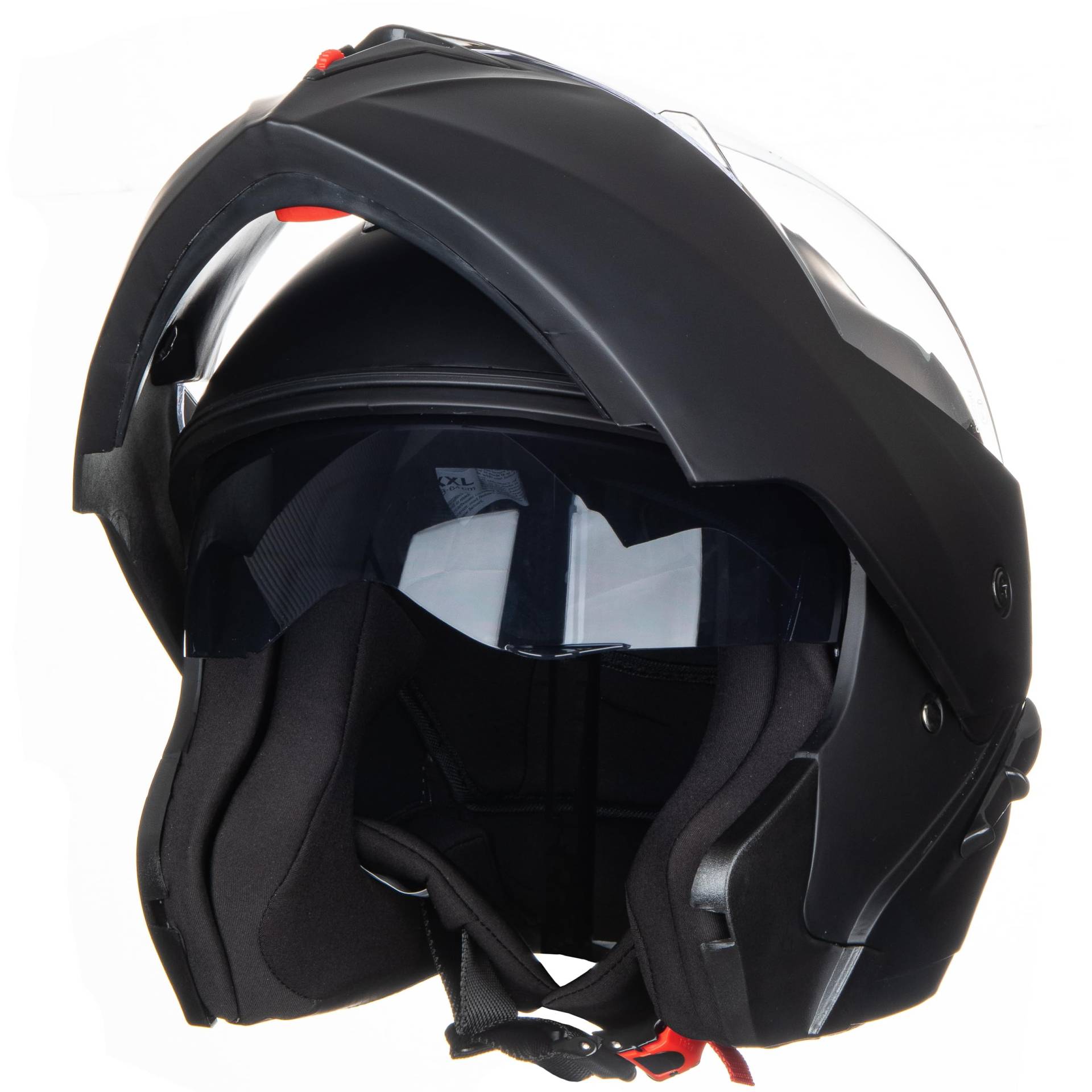 Helm für Motorräder Full-Face Motorcycle Helmet Tragbarer Integralhelme Flip-up Motorradhelm Zertifizierung von ECE (Matte Schwarz, M) von JIEKAI