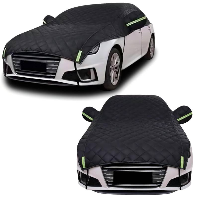 Hagelschutz-Autoabdeckung für Audi A3 Hatchback 2003-2012 Maßgeschneidert verdickte Halb-Autoabdeckung Wasserdicht & UV-beständig mit Aufbewahrungstasche von JIEKBHONE