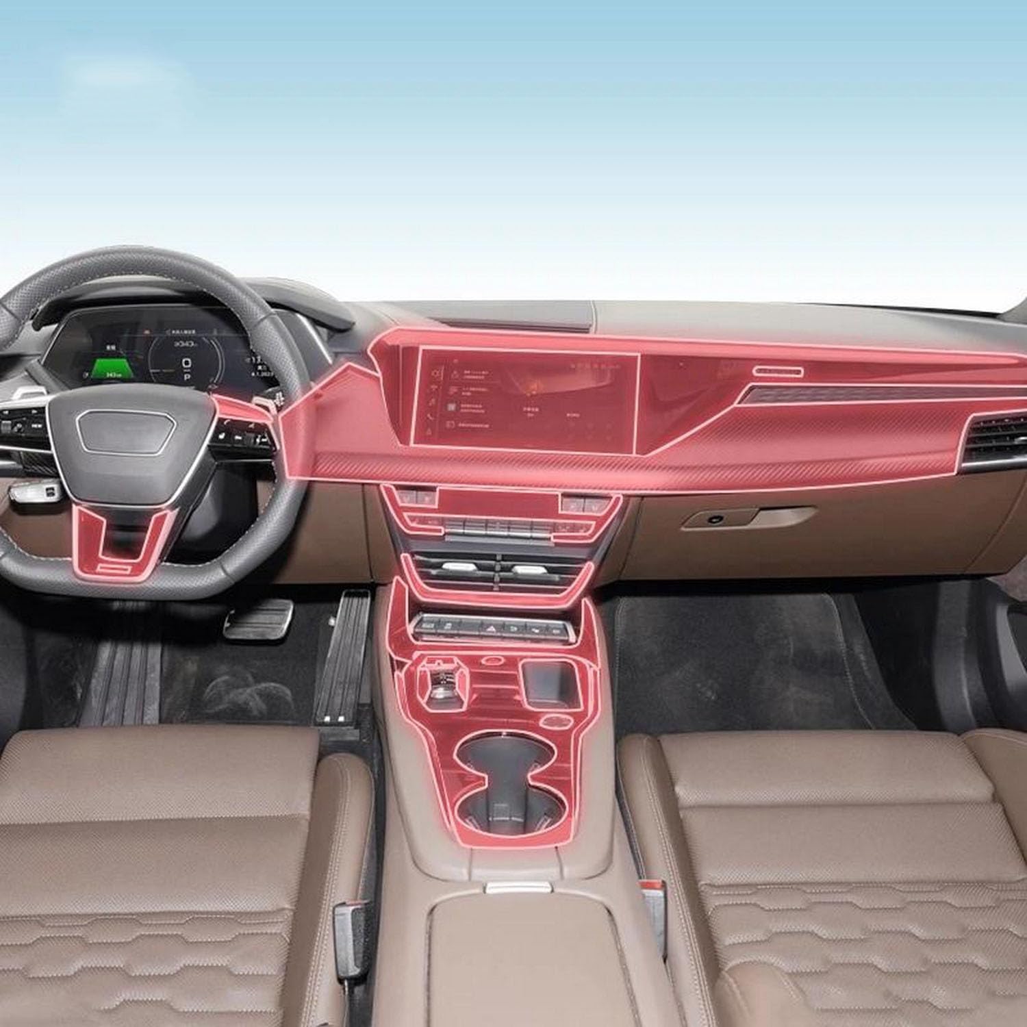 JIELIOP Displayschutzfolie für Auto-Mittelkonsole, kratzfest, Reparatur, transparent, TPU-Aufkleber, Zubehör, für Audi RS e-tron GT 2021–2024 JIELIOP Displayschutzfolie für Auto-Mittelkonsole, kratzfest, Reparatur, transparent, TPU-Aufkleber, Zubehör, für Audi RS e-tron GT 2021–2024 von JIELIOP
