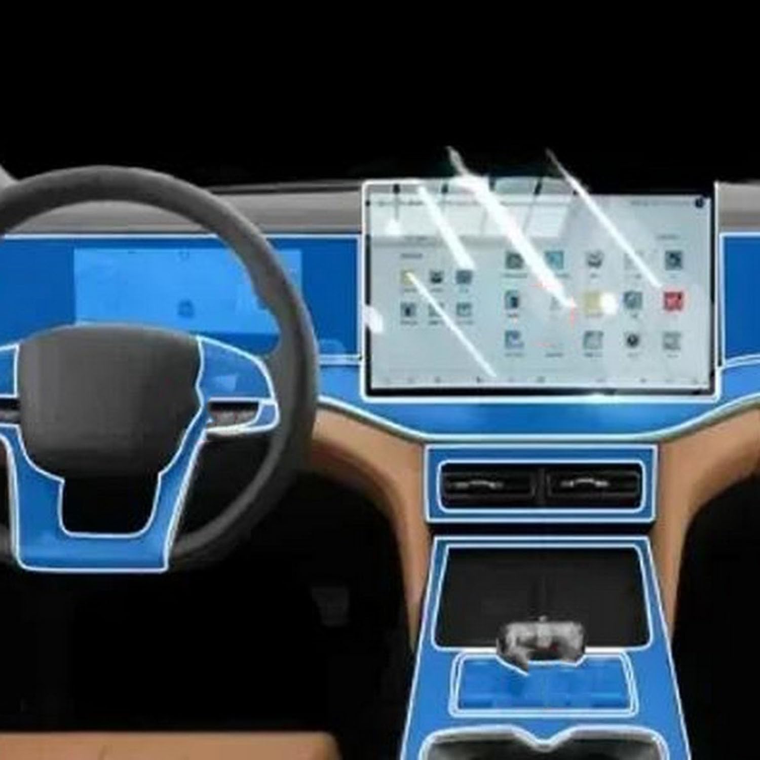 JIELIOP Displayschutzfolie für Auto-Mittelkonsole, kratzfest, Reparatur, transparent, TPU-Aufkleber, Zubehör, für BYD Song L DM-i EV 2024 2025 JIELIOP Displayschutzfolie für Auto-Mittelkonsole, kratzfest, Reparatur, transparent, TPU-Aufkleber, Zubehör, für BYD Song L DM-i EV 2024 2025 von JIELIOP
