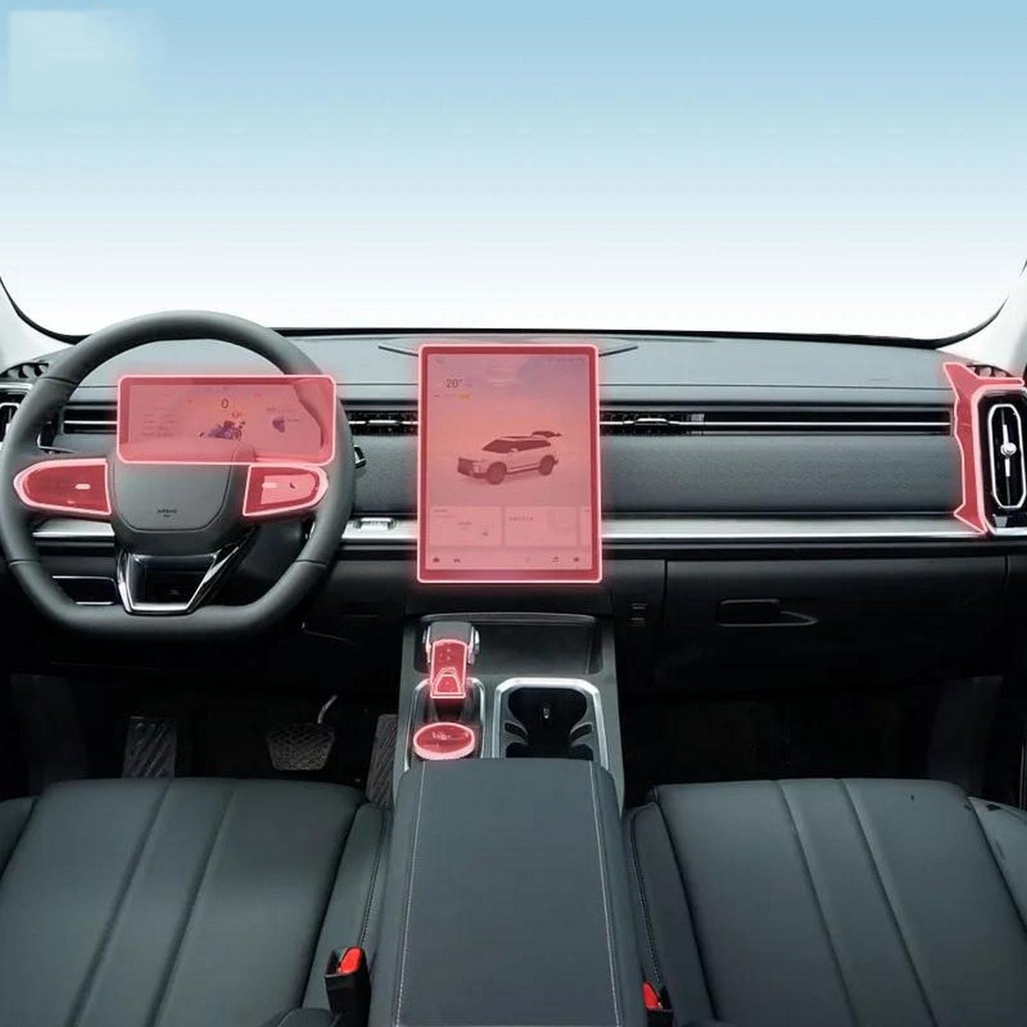 JIELIOP Displayschutzfolie für Auto-Mittelkonsole, kratzfest, Reparatur, transparent, TPU-Aufkleber, Zubehör, für Chery JAECOO J7 2023–2025 JIELIOP Displayschutzfolie für Auto-Mittelkonsole, kratzfest, Reparatur, transparent, TPU-Aufkleber, Zubehör, für Chery JAECOO J7 2023–2025 von JIELIOP