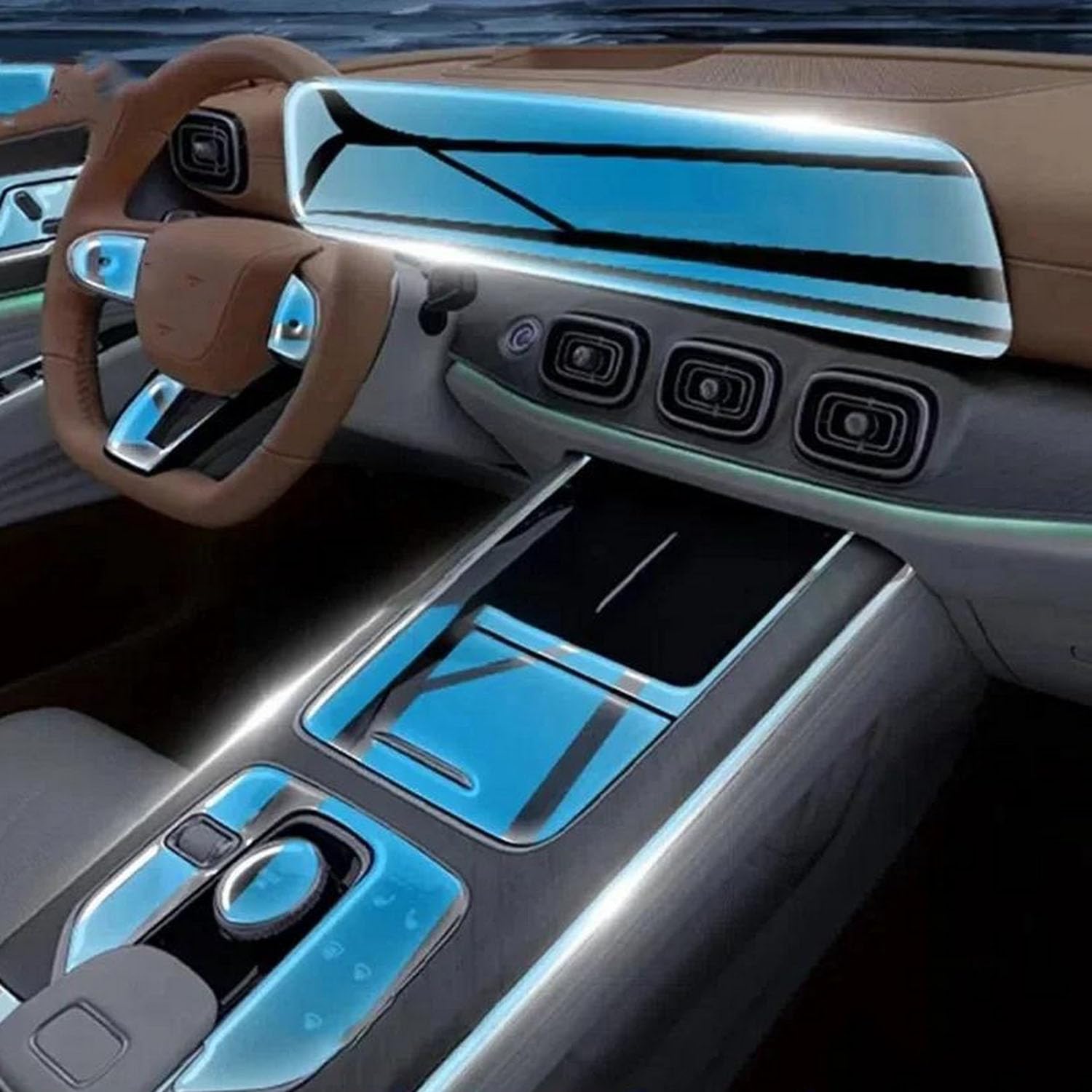 JIELIOP Displayschutzfolie für Auto-Mittelkonsole, kratzfest, Reparatur, transparent, TPU-Aufkleber, Zubehör, für Chery JAECOO J8 2023–2024 JIELIOP Displayschutzfolie für Auto-Mittelkonsole, kratzfest, Reparatur, transparent, TPU-Aufkleber, Zubehör, für Chery JAECOO J8 2023–2024 von JIELIOP