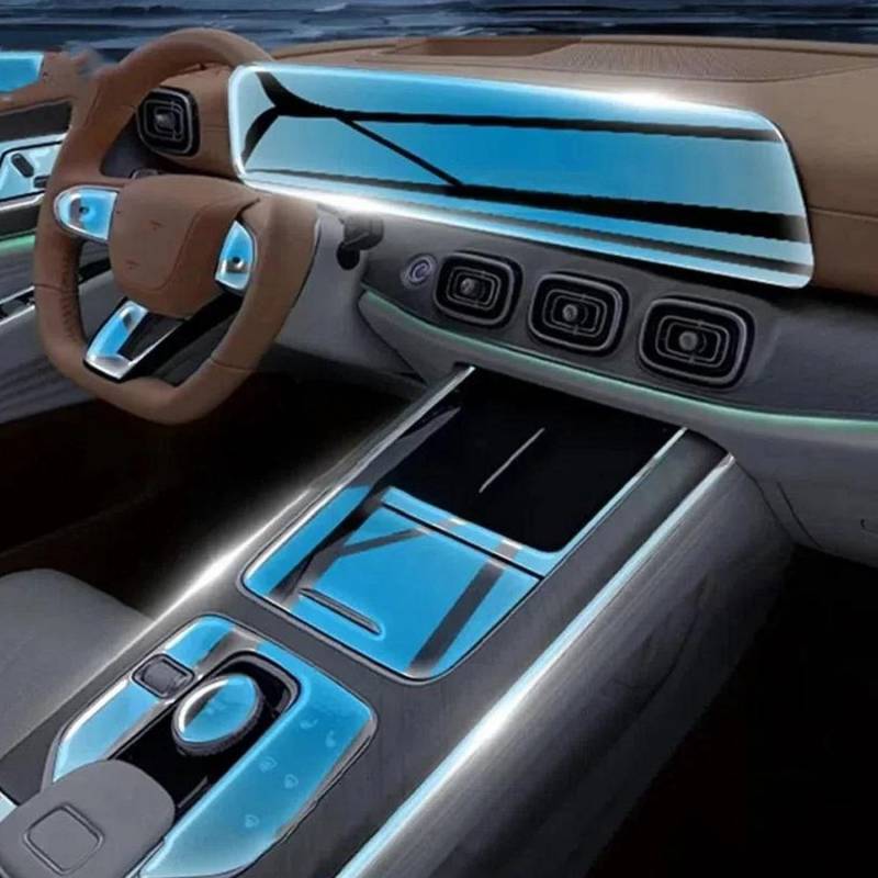 JIELIOP Displayschutzfolie für Auto-Mittelkonsole, kratzfest, Reparatur, transparent, TPU-Aufkleber, Zubehör, für Chery JAECOO J8 2023–2024 von JIELIOP