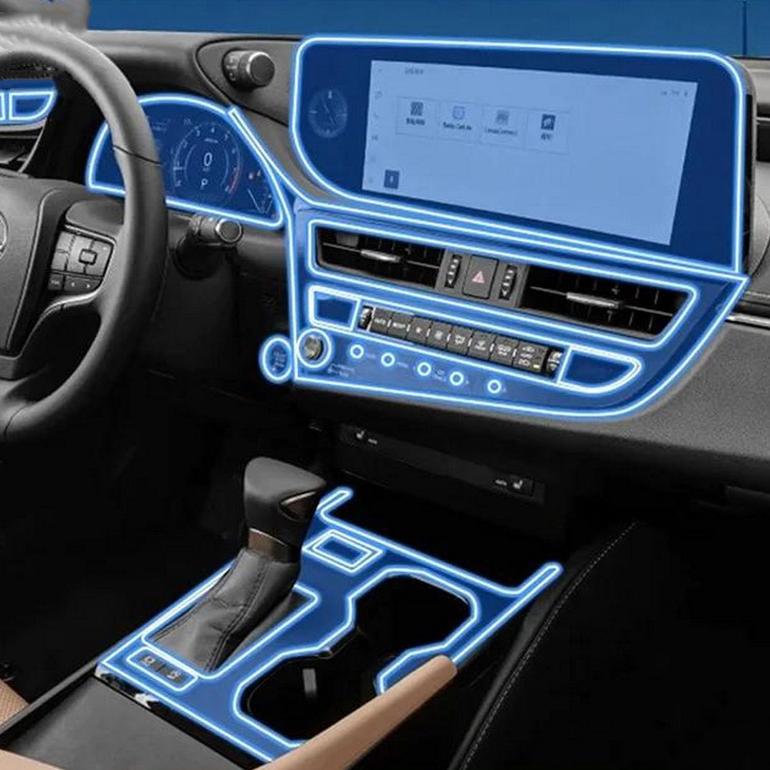 JIELIOP Displayschutzfolie für Auto-Mittelkonsole, kratzfest, Reparatur, transparent, TPU-Aufkleber, Zubehör, für Lexus ES 2023 2024 JIELIOP Displayschutzfolie für Auto-Mittelkonsole, kratzfest, Reparatur, transparent, TPU-Aufkleber, Zubehör, für Lexus ES 2023 2024 von JIELIOP