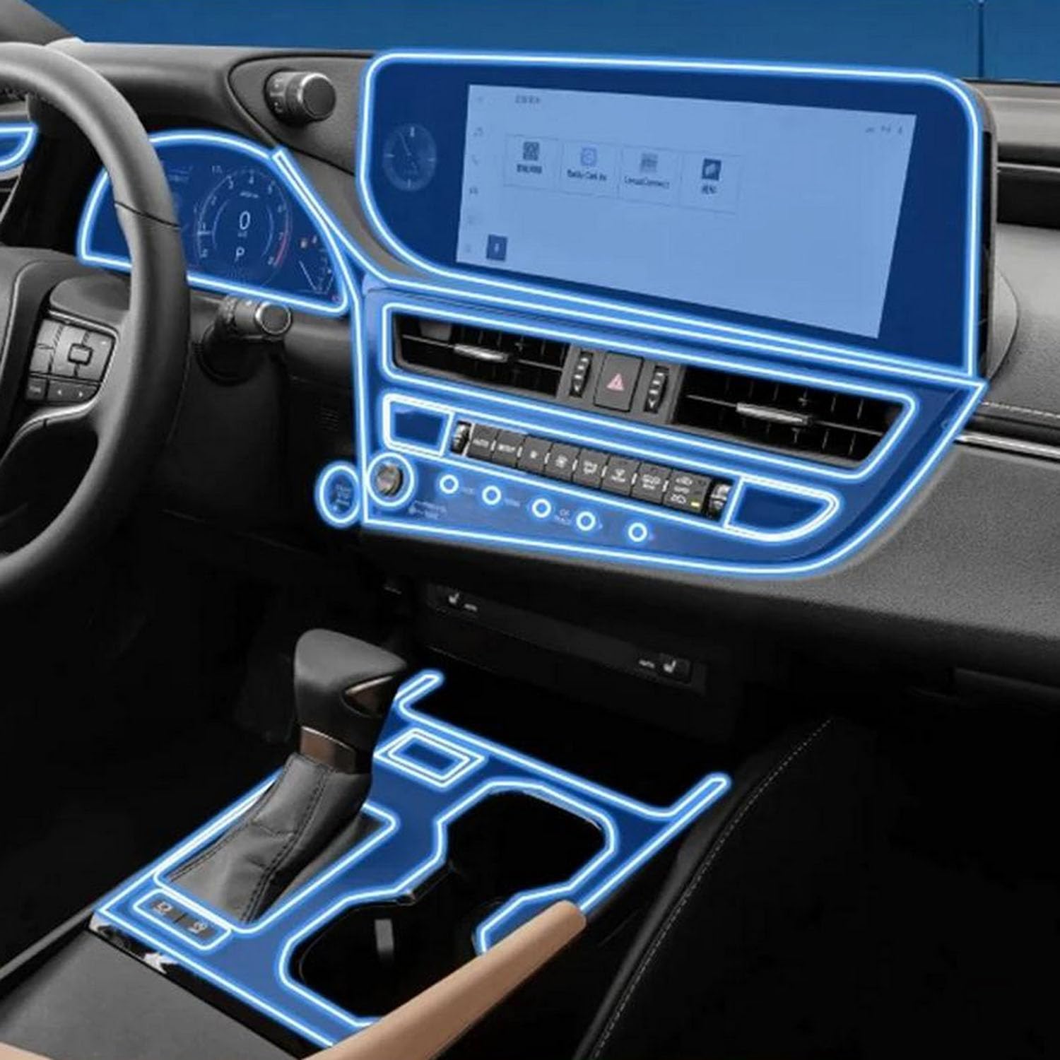 JIELIOP Displayschutzfolie für Auto-Mittelkonsole, kratzfest, Reparatur, transparent, TPU-Aufkleber, Zubehör, für Lexus ES 2023 2024 JIELIOP Displayschutzfolie für Auto-Mittelkonsole, kratzfest, Reparatur, transparent, TPU-Aufkleber, Zubehör, für Lexus ES 2023 2024 von JIELIOP
