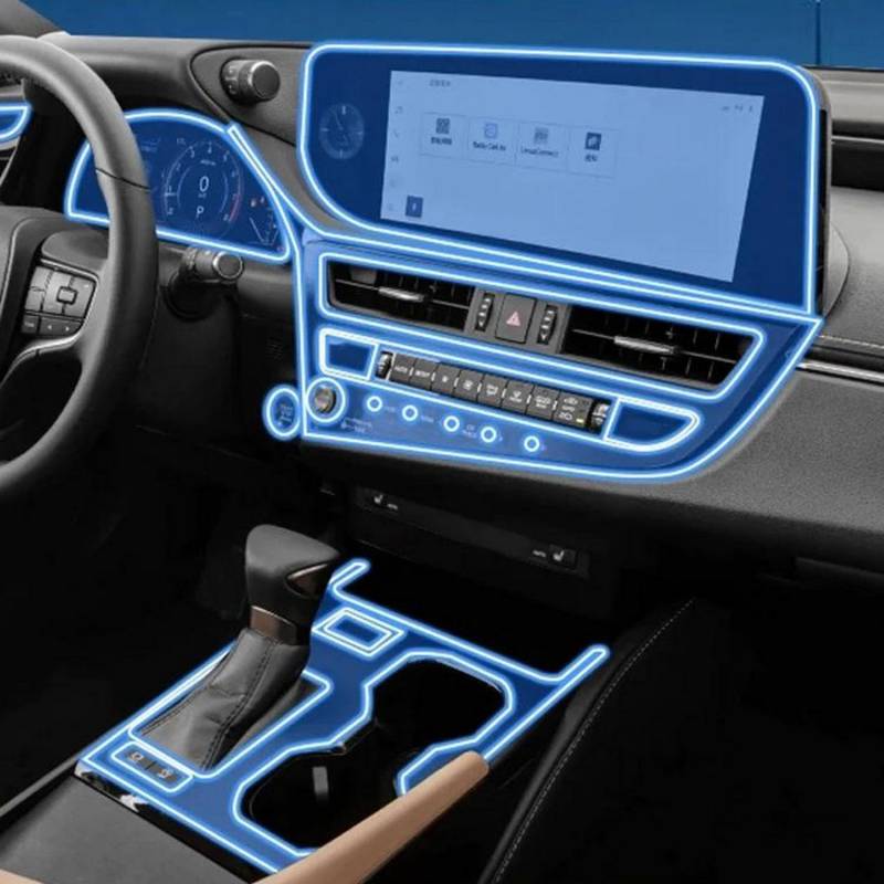 JIELIOP Displayschutzfolie für Auto-Mittelkonsole, kratzfest, Reparatur, transparent, TPU-Aufkleber, Zubehör, für Lexus ES 2023 2024 von JIELIOP