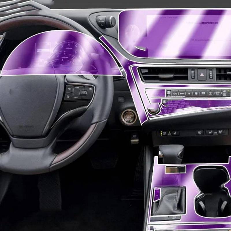 JIELIOP Displayschutzfolie für Auto-Mittelkonsole, kratzfest, Reparatur, transparent, TPU-Aufkleber, Zubehör, für Lexus ES 300h 2021, 2022, 2023 von JIELIOP