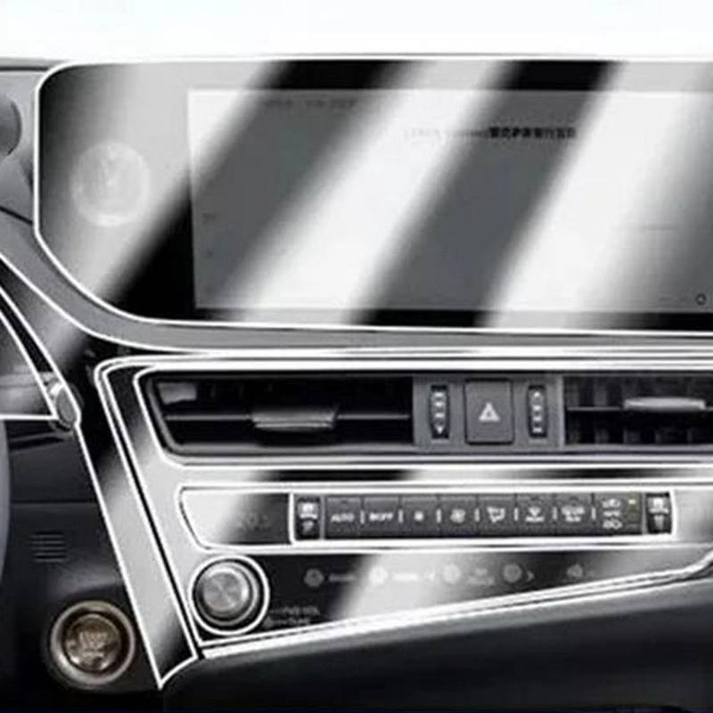 JIELIOP Displayschutzfolie für Auto-Mittelkonsole, kratzfest, Reparatur, transparent, TPU-Aufkleber, Zubehör, für Lexus ES 300h 2021–2022 von JIELIOP