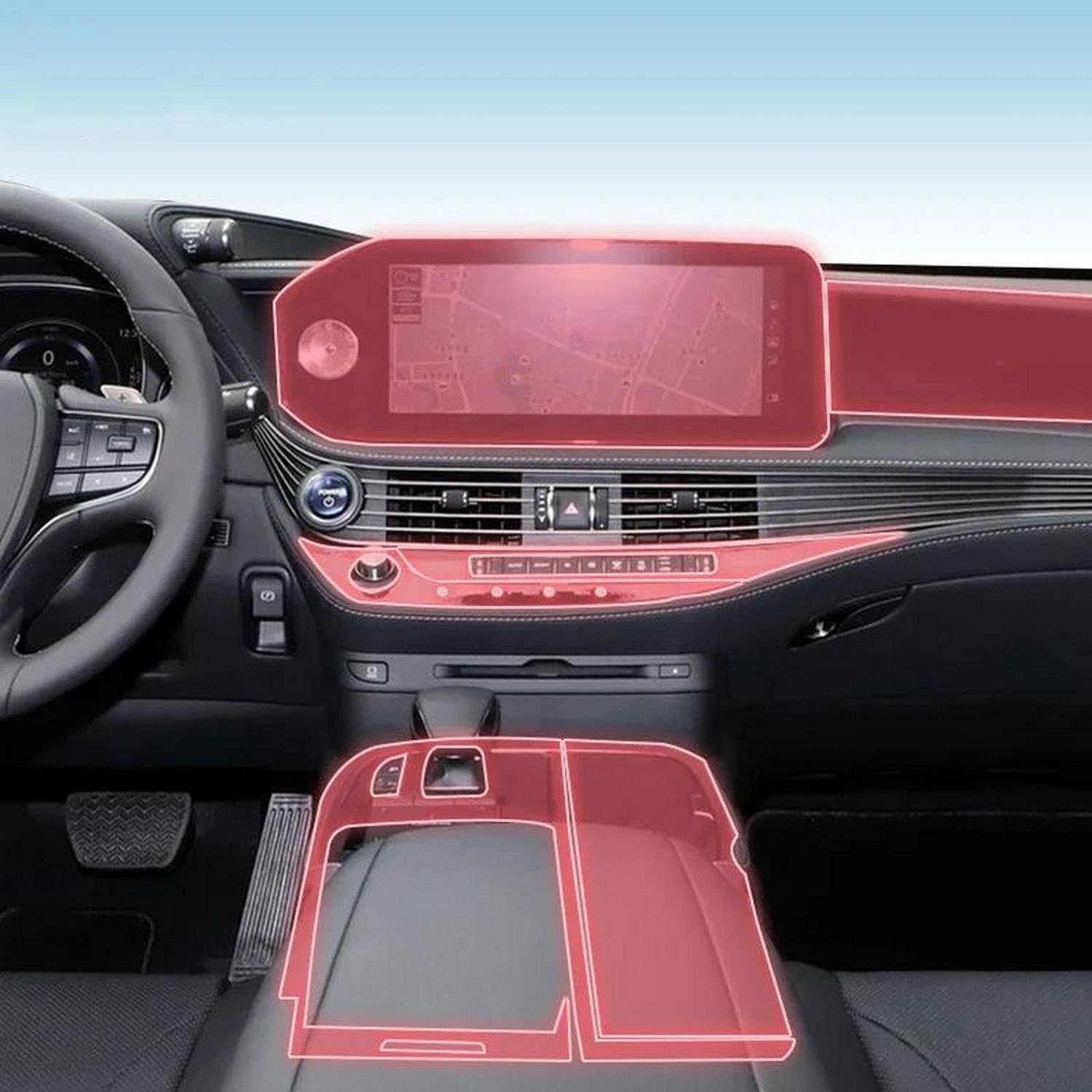 JIELIOP Displayschutzfolie für Auto-Mittelkonsole, kratzfest, Reparatur, transparent, TPU-Aufkleber, Zubehör, für Lexus LS 500 2021–2024 JIELIOP Displayschutzfolie für Auto-Mittelkonsole, kratzfest, Reparatur, transparent, TPU-Aufkleber, Zubehör, für Lexus LS 500 2021–2024 von JIELIOP