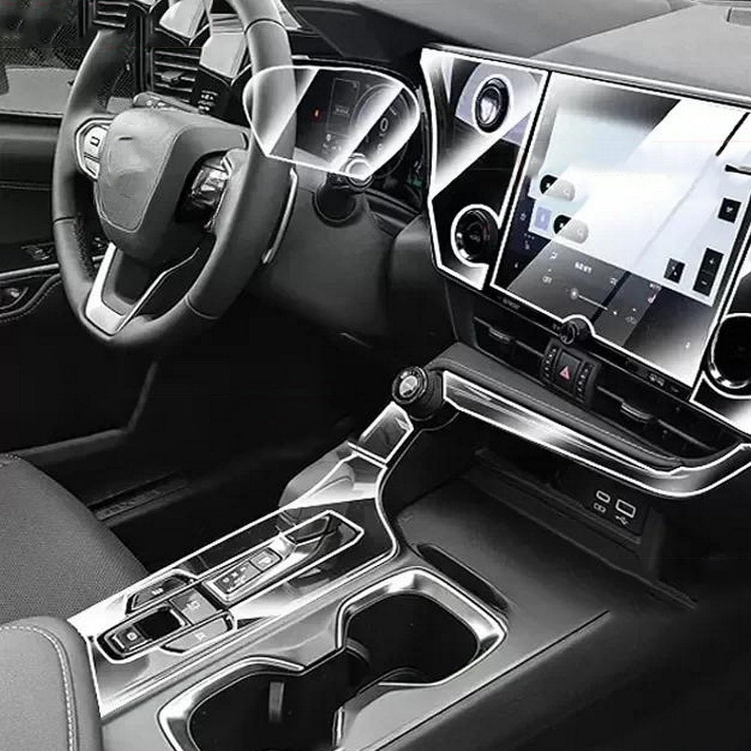 JIELIOP Displayschutzfolie für Auto-Mittelkonsole, kratzfest, Reparatur, transparent, TPU-Aufkleber, Zubehör, für Lexus NX 350h 400h 2022 JIELIOP Displayschutzfolie für Auto-Mittelkonsole, kratzfest, Reparatur, transparent, TPU-Aufkleber, Zubehör, für Lexus NX 350h 400h 2022 von JIELIOP