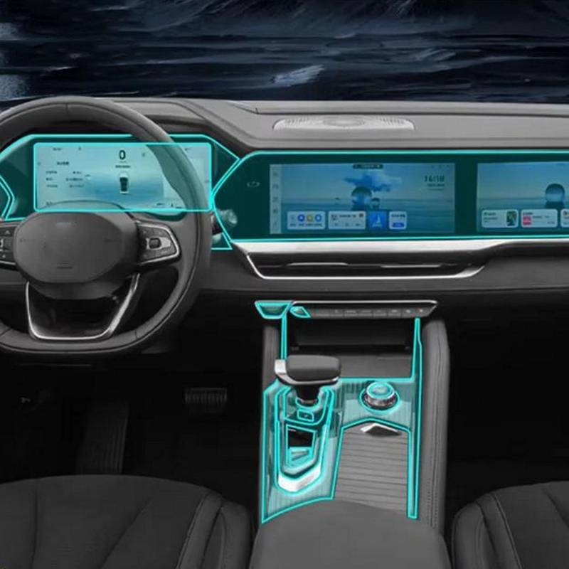 JIELIOP Displayschutzfolie für Auto-Mittelkonsole, kratzfest, Reparatur, transparent, TPU-Aufkleber, Zubehör, für Renault Grand Koleos 2024 von JIELIOP
