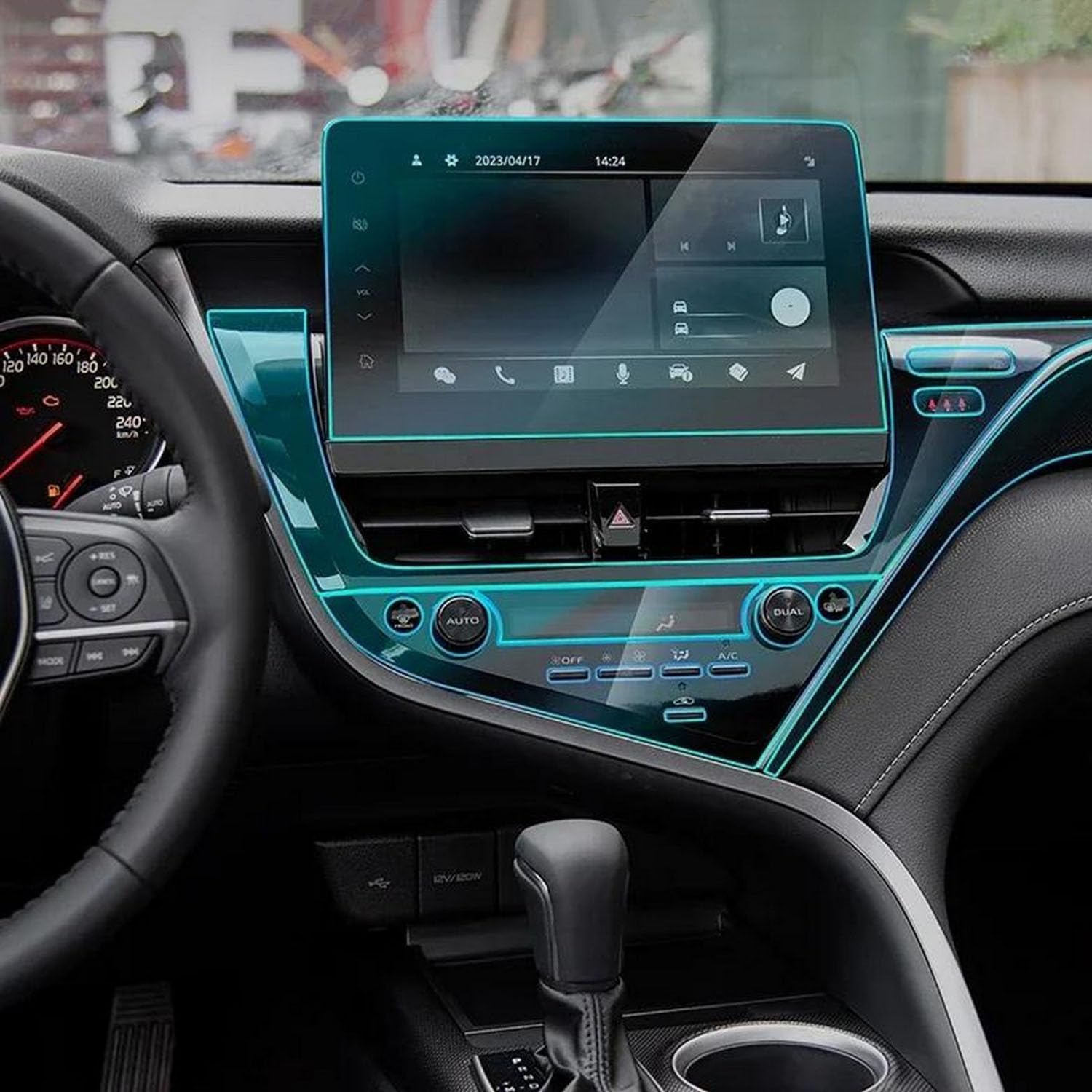 JIELIOP Displayschutzfolie für Auto-Mittelkonsole, kratzfest, Reparatur, transparent, TPU-Aufkleber, Zubehör, für Toyota Camry 2021–2023 JIELIOP Displayschutzfolie für Auto-Mittelkonsole, kratzfest, Reparatur, transparent, TPU-Aufkleber, Zubehör, für Toyota Camry 2021–2023 von JIELIOP