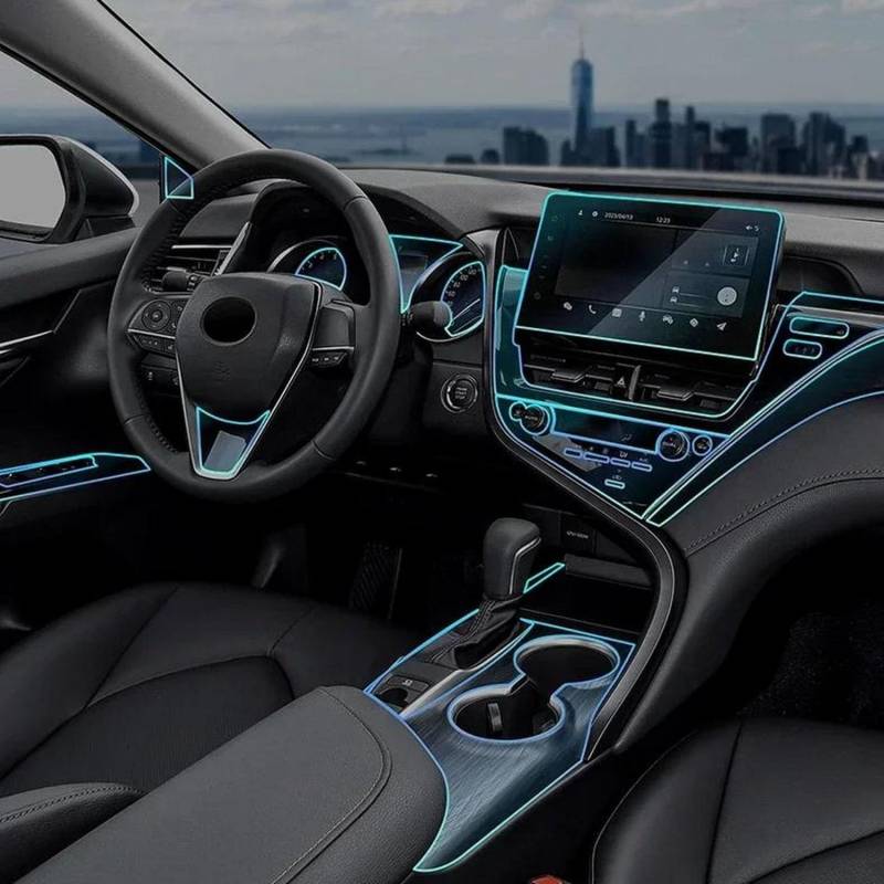 JIELIOP Displayschutzfolie für Auto-Mittelkonsole, kratzfest, Reparatur, transparent, TPU-Aufkleber, Zubehör, für Toyota Camry 2021–2023 von JIELIOP